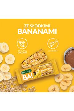 Bakalland Ba! Baton zboowy banan Zestaw 10 x 40 g