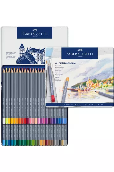 Faber-Castell Kredki akwarelowe Goldfaber Aqua w metalowym opakowaniu 48 kolor�w
