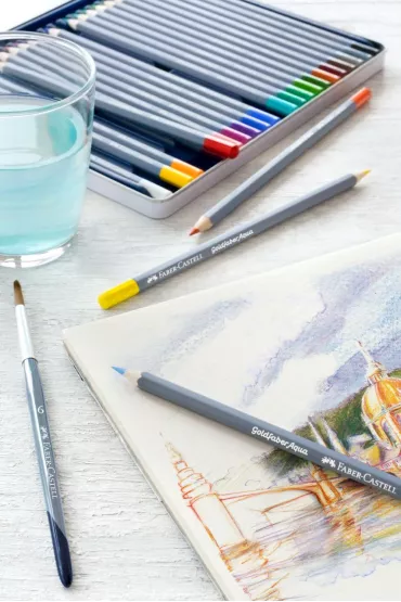 Faber-Castell Kredki akwarelowe Goldfaber Aqua w metalowym opakowaniu 48 kolor�w