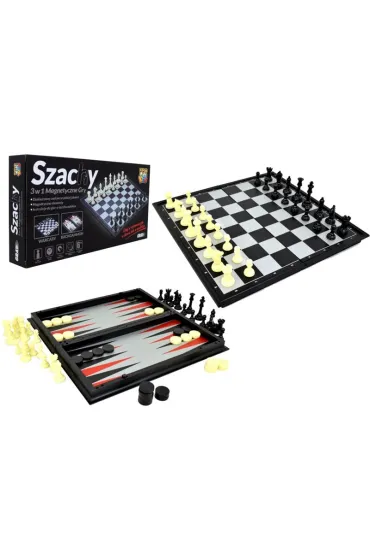 Szachy magnetyczne 3w1
