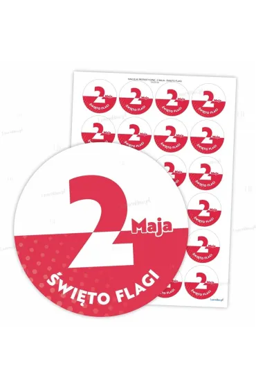 LearnHow Naklejki patriotyczne 2 maja 40 mm 24 szt.