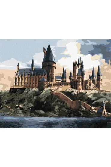 Ideyka Malowanie po numerach - Hogwart za dnia 40x50cm