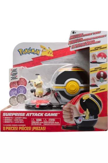 Pokemon Surprise Attack Game Single-Pack Mimikyu with Luxury Ball Seria 2