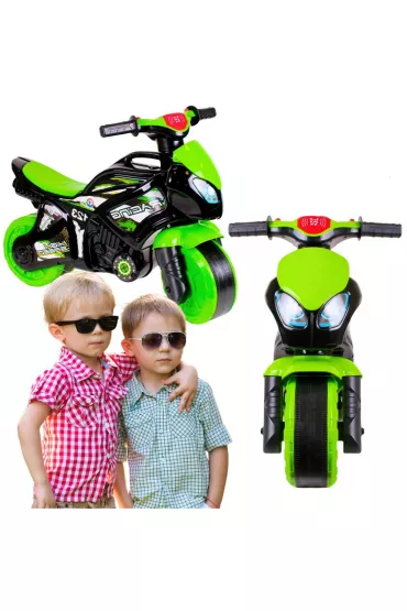 Motocykl czarno-zielony Maksik