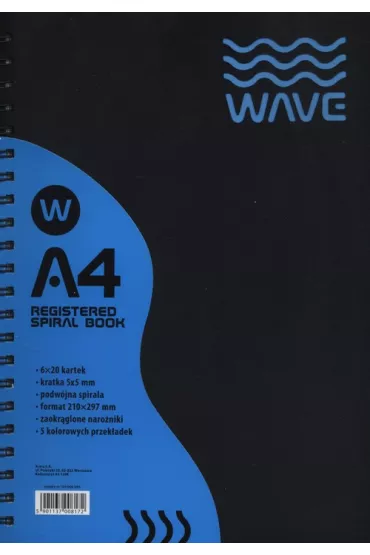 Astra Ko�ozeszyt A4 Wave kratka 120 kartek