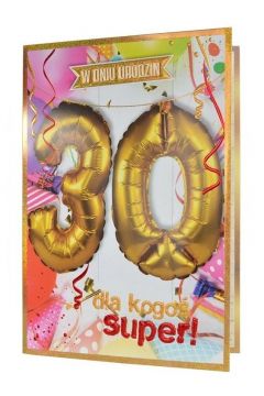 Kukartka Karnet Urodziny 30 + balony QBL-005