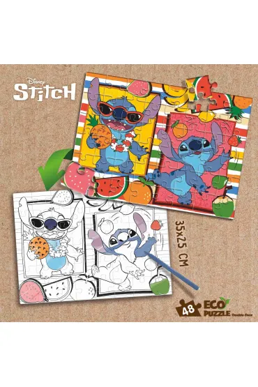 Puzzle dwustronne eko 48 el. Stitch Lisciani