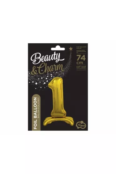 Godan Balon foliowy B&C Cyfra stoj�ca 1 BC-ASZ1 z�ota 74cm