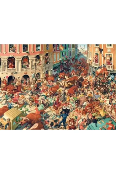 Puzzle 3000 el. Bull Run in Pampeluna Castorland
