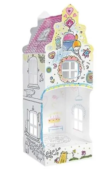 Puzzle 6 el. Kolorowanka domek L - Ul. Kocia Monumi