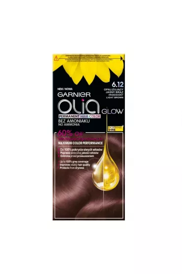 Garnier Farba do w�os�w 6.12 Opalizuj�cy Jasny Br�z