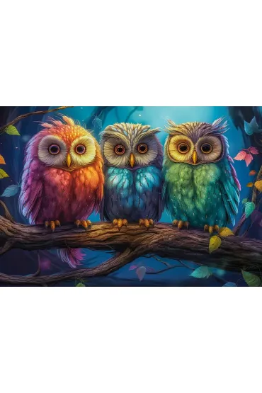 Puzzle 1000 el. Three Little Owls Castorland