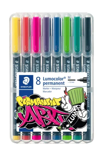 Staedtler Foliopisy Lumocolor ART, rozmiar M, wodoodporne, 8 kolor�w