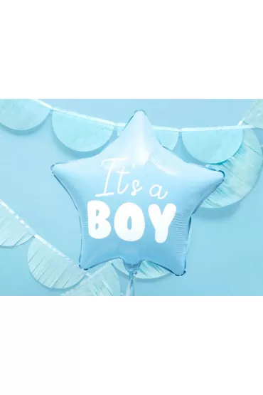 PartyDeco Balon foliowy Gwiazdka It's a boy niebieski 48cm