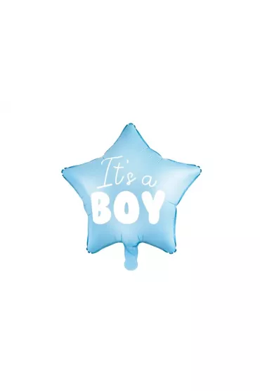 PartyDeco Balon foliowy Gwiazdka It's a boy niebieski 48cm