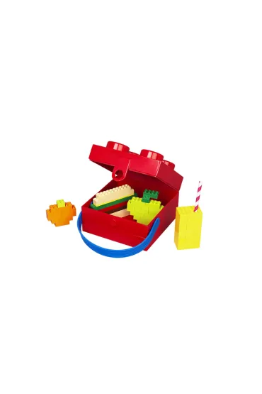 Lunchbox klocek LEGO z r�czk� Czerwony