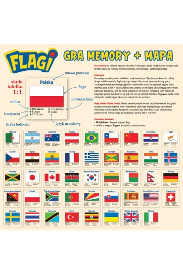 GRA MEMORY FLAGI SWIATA MAPA PUD
