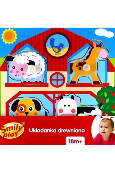 Puzzle Uk�adanka Drewniana Farma Smily Play