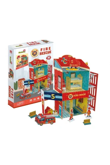Puzzle 3D 89 el. Stra� po�arna Cubic Fun