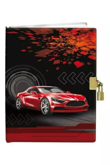 Peter Pauper Press Pami�tnik z k��dk� Czerwone auto 13x18 cm, g�adki 60 kartek