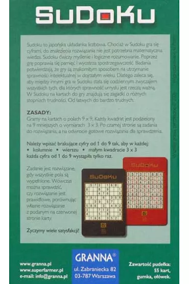 Sudoku na kartach do gry