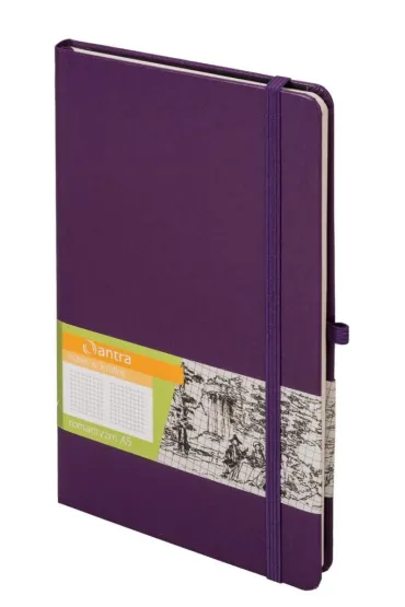 Antra Notes A5 Romantyzm fioletowy kratka 160 kartek