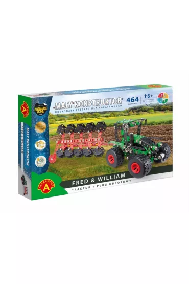 Ma�y konstruktor. Fred & William. Traktor i p�ug obrotowy Alexander