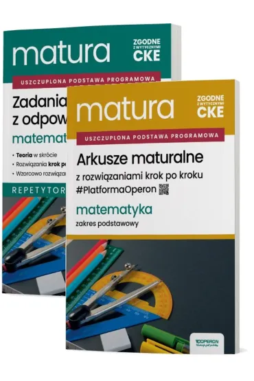 Pakiet Matura 2026. Matematyka. Zakres podstawowy: Zadania maturalne z odpowiedziami. Repetytorium, Arkusze maturalne z rozwi�zaniami krok po kroku