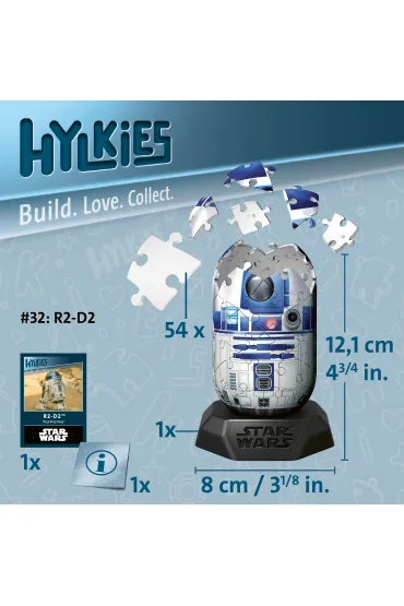 Puzzle 54 el. 3D Hylkies: Star Wars R2-D2 Ravensburger