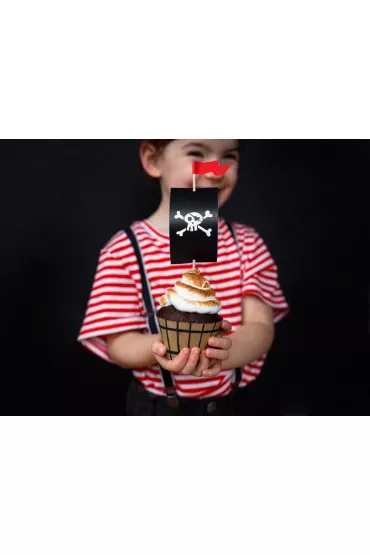 PartyDeco Zestaw do muffinek Piraci 6 szt.