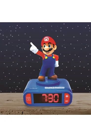 Budzik cyfrowy z lampk� nocn� Super Mario i efektami d�wi�kowymi RL800NI