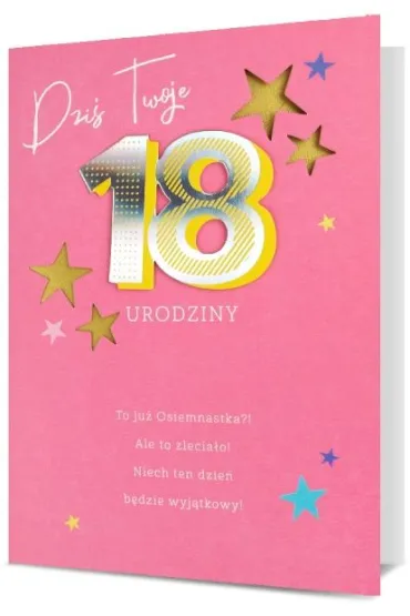 Karnet okazjonalny B6 z kopert� 18 Urodziny PAN DRAGON HM200-2782