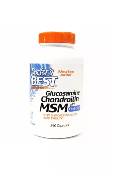 Doctors Best Glukozamina + Chondroityna + MSM Suplement diety 240 kaps.