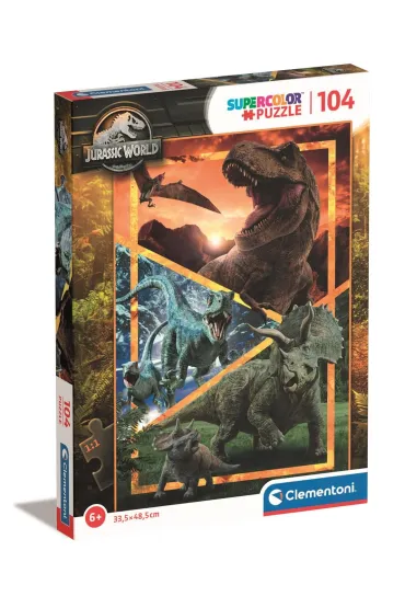 Puzzle 104 el. SuperColor. Jurassic World Clementoni