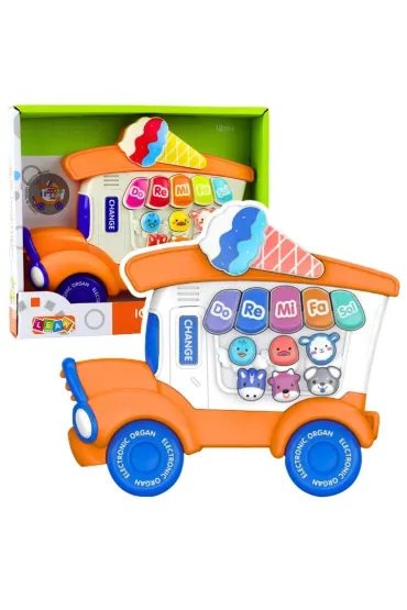 LeanToys Pianinko elektryczne dla malucha pomara�czowe