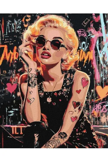 Ideyka Malowanie po numerach - Buntowniczka Monroe 40x50cm
