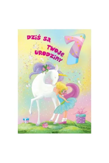 Art Nuvo Karnet 7 urodziny jednoro�ec