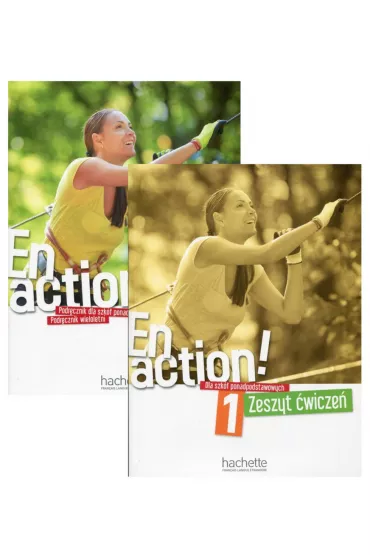Pakiet: En Action! 1. Podr�cznik wieloletni i zeszyt �wicze� do j�zyka francuskiego dla szk� ponadpodstawowych - Celine Himber, Fabienne Gallon