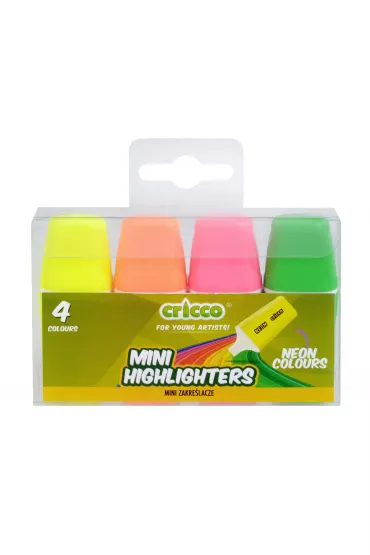 Cricco Zakre�lacze mini neon 4 szt.