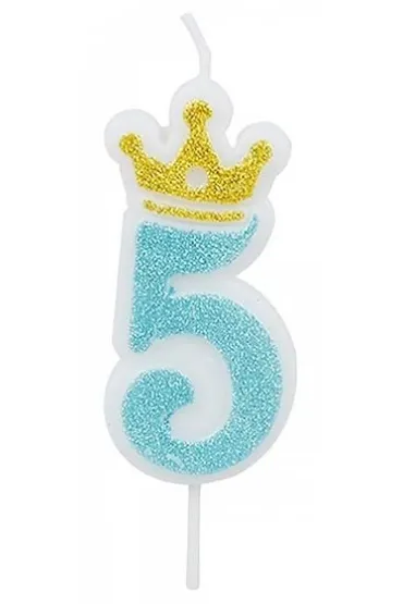 �wieczka 5 niebieska 6,8cm PARTY GO