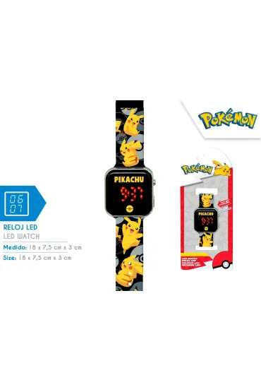 Zegarek LED z kalendarzem Pokemon POK4402