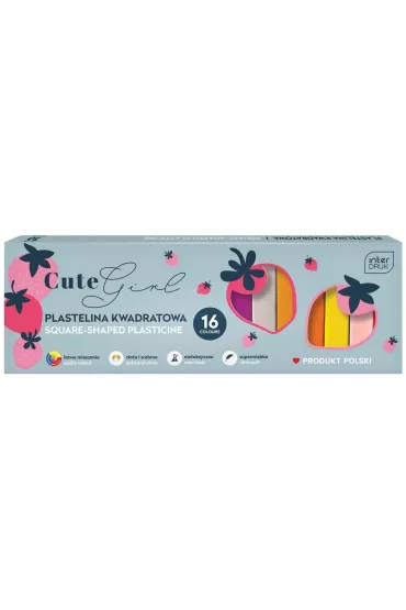 Interdruk Plastelina kwadratowa  Cute Girl 16 szt.