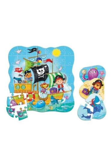 Puzzle w saszetce 49 el. Piraci + mini gra Roter Kafer