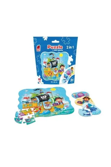 Puzzle w saszetce 49 el. Piraci + mini gra Roter Kafer