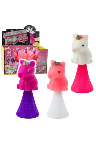 Skacz�cy jednoro�ec na spr�ynie Pop Up 10cm MIX