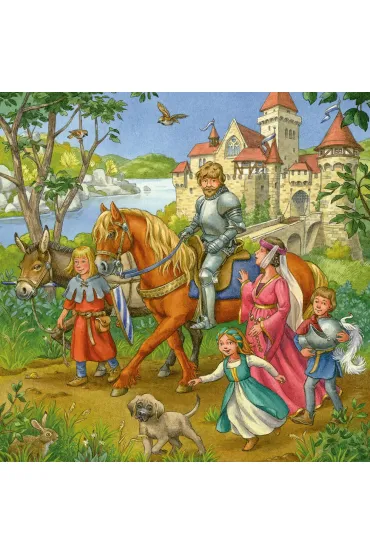 Puzzle 3x49 el. Rycerze Ravensburger