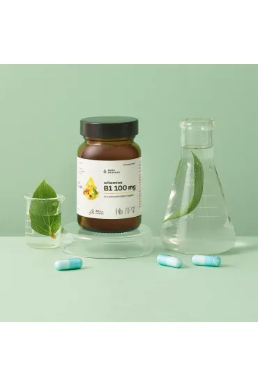 Aura Herbals Witamina B1 100 mg, tiamina Suplement diety 60 kaps.