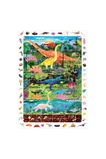 Puzzle obserwacyjne 60 el. Dinozaury Bright Junior Media