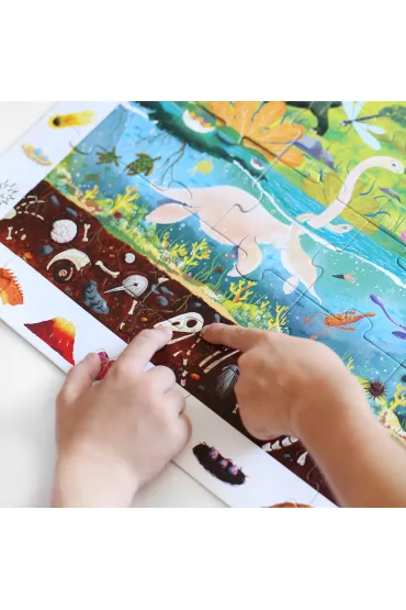 Puzzle obserwacyjne 60 el. Dinozaury Bright Junior Media