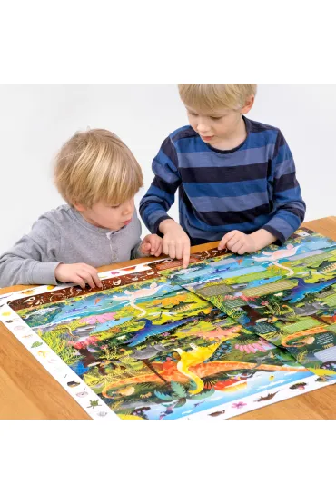 Puzzle obserwacyjne 60 el. Dinozaury Bright Junior Media